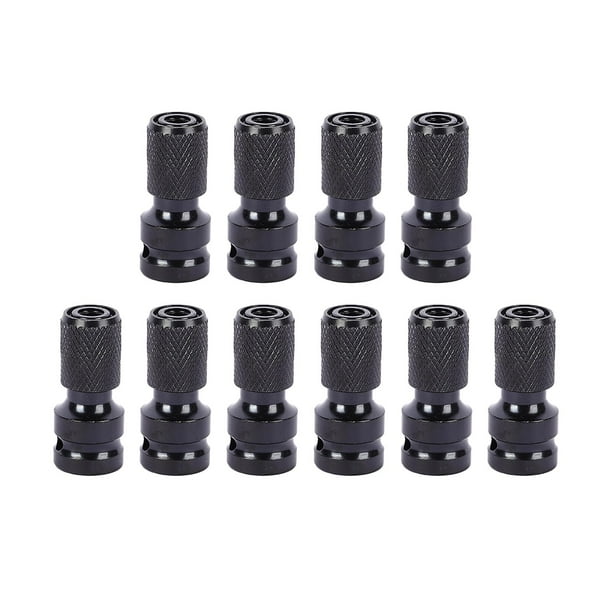 10 piezas 1/2 llave de impacto adaptador de broca escalable reemplazar liberación rápida Negro