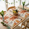 thumbnail image 5 of Hello Fall Placemats Set of 6, Thanksgiving Pumpkin Tree Maple Leaf Autumn Washable Wipeable Table Mats for Dining Tables, Indoor Outdoor Kitchen Place Mats for Holiday Party Table Decor, 5 of 9