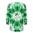 thumbnail image 5 of Craaazy Ladies' Round Neck 3/4 Sleeve T-shirt Loose Holiday Long Sleeved Tops Gifts, 5 of 5