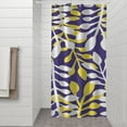 thumbnail image 2 of Purple Leaf Pattern Shower Curtain 36"x72" ,Bathroom Decorative Shower Curtains Set with 12 Hooks,Modern Waterproof Washable Shower Curtain, 2 of 6