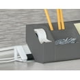thumbnail image 6 of Bostitch Konnect™ 9-Piece Desktop Organizer Kit , Includes Cable Management Rails, Charging Phone Dock, Tape Dispenser, Sticky Notes, Storage Bins, Gray (KT-CKIT2-GRAY), 6 of 6