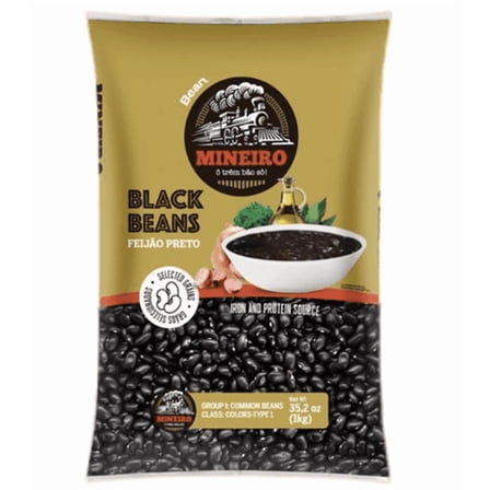 Mineiro Black Beans 2.2 lb  Pack of 2 - Feijao Preto