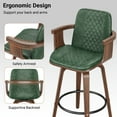thumbnail image 6 of LainTene Bar Stools Set of 3, 26" Bentwood Barstools with Arms High Back, Mid-Century Modern Counter Height Swivel Bar Chairs for Kitchen Island, 6 of 7