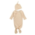 thumbnail image 1 of SUNSIOM Baby Ribbed Cloth Sleeping Bag, Solid Color Open Front Bunting with Cap, 1 of 7