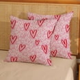 thumbnail image 2 of xanee Valentines Pillow Covers 18x18 Pink Red White Love Heart Decor Throw Pillows Case for Couch Valentine''s Day Anniversary Indoor Outdoor Decorative Cushion Case for Sofa Bed Decorations Set of 2, 2 of 6