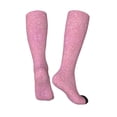 thumbnail image 4 of Daiia Sports Socks Glitter Pink Printed Novelty Crew Socks for Men Women Knee High Socks Cotton Socks Soft & Breathable Support Unisex Socks, 4 of 9
