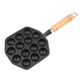 thumbnail image 2 of 14-Hole Cast Iron Non-Stick Cooking Mold for Home Use - Versatile for Octopus Balls, Quail Eggs, Shrimp Balls & More - Durable, Easy to Clean, Compact Design with Precision Cast Construction, 2 of 5