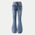 thumbnail image 5 of Ketyyh-chn99 Jeans for Teen Girls Girls Jeans Cargo Pants Baggy Wide Leg High Waistband Kids Straight Denim Pant with Pockets Size for 10-11 Years,Blue, 5 of 7