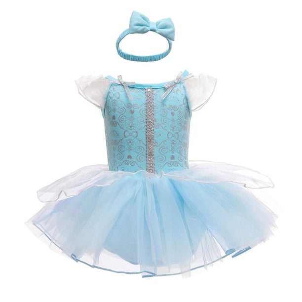 Disfraz de princesa con forma de mameluco, color azul margarita, 12 a 18 meses