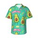 thumbnail image 1 of Fotbe Avocado Work Out Camisa Hawaiana para Hombre Unisex – Camisa Casual de Verano con Botones de Manga Corta de Algodón y Lino,Medium, 1 of 7