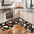 thumbnail image 3 of Kitchen Rugs Sets Of 2,Black Halloween Ghosts and Pumpkins Anti Fatigue Kitchen Mat Rugs Non Slip Washable,Decorative Kitchen Floor Mats for Kitchen,Sink,Laundry,17"x47"+17"x47", 3 of 5