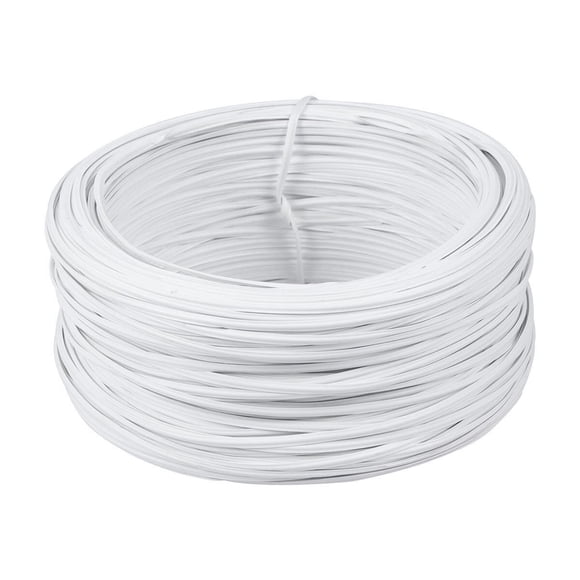 55 Meters PVC Glue Coated Wire Binding Garden Wire Binding Iron Wire (White)