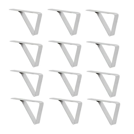 

12Pcs Tablecloth Clip Stainless Steel Triangle Tablecloth Garden Dining Table Tablecloth Clip Picnics Restaurants