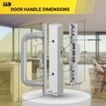 thumbnail image 3 of Sliding Glass Door 8.5" Handle Set Replacement Mortise Lock 45° Non-keyed Door Handles, Fits 3-15/16” Screw Hole Spacing, 3 of 9