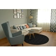 thumbnail image 5 of Garland Rug Sparta Black Round Indoor Area Rug, 5' x 5', 5 of 6