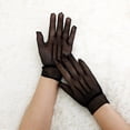 thumbnail image 5 of INSPIRE CHIC Women's Pair Elastic Wrist Fish Net Style Full Finger Gloves, 5 of 5
