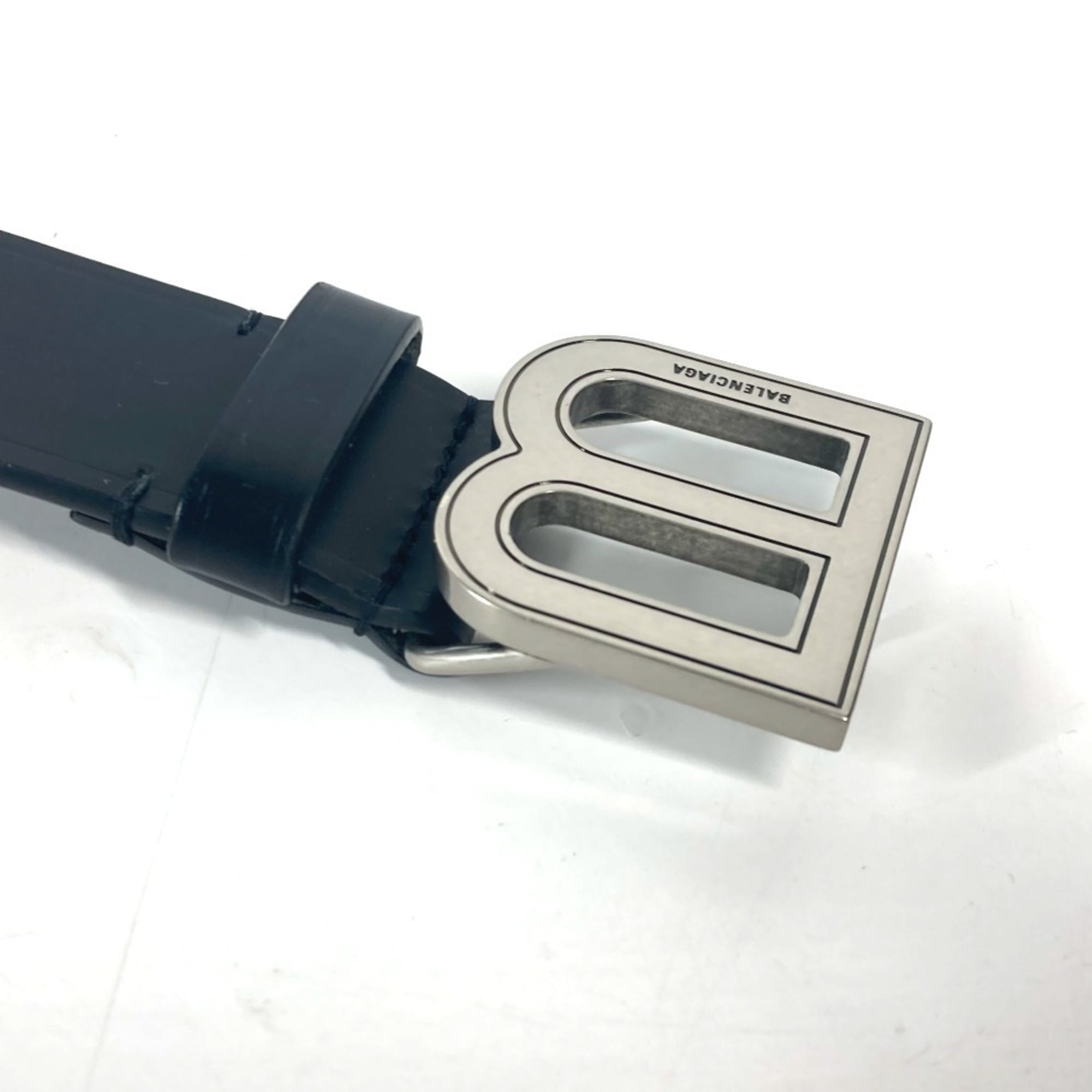 Pre-Owned BALENCIAGA 655956 B Buckle Accessory Belt Leather 