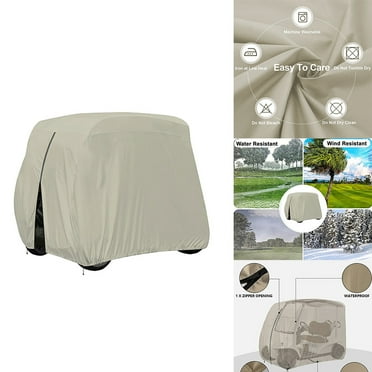 4 Seat Golf Cart Cover Waterproof UTV Cover Fits EZ GO, Club Cars and Yamaha, Dust Resistant and Durable