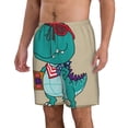 thumbnail image 2 of Goofa Cool Dino Playing Skateboard Printed Mens Swim Trunks Summer Quick Dry Short Beach Swimwear Bathing Suits-Small, 2 of 9