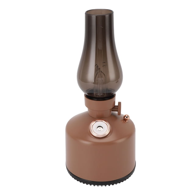 Humidificateur Lanterne Vintage avec Lampe Diffuseur d'Aromathérapie, Humidificateur à Brumisation Ultrasonique à Intensité Réglable, Capacité de 260 ml Humidificateurs Silencieux avec 2 Réglages de Brume en Continu