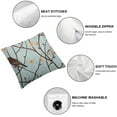 thumbnail image 4 of Nawypu Throw Pillow Cover Blue Branch on Sakura Branches Brown Pattern Floral Tree Decorative Throw Pillow Cushion Case for Home Couch Living Room Bed Sofa Car 2pc, 4 of 6