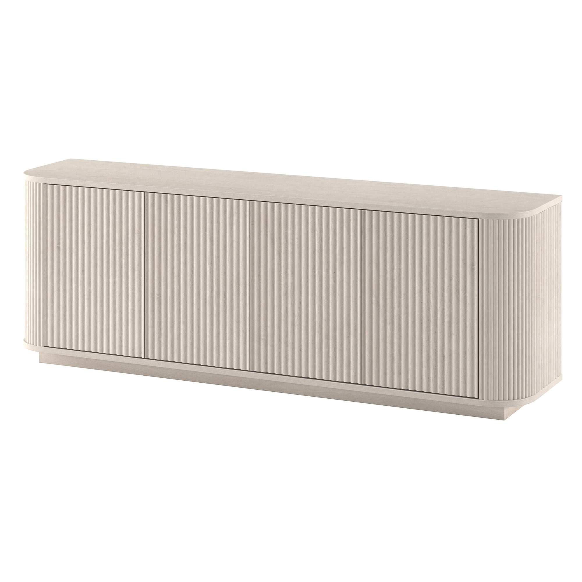 Evelyn&Zoe Canton Transitional TV Stand For TVs up to 75", Alder White