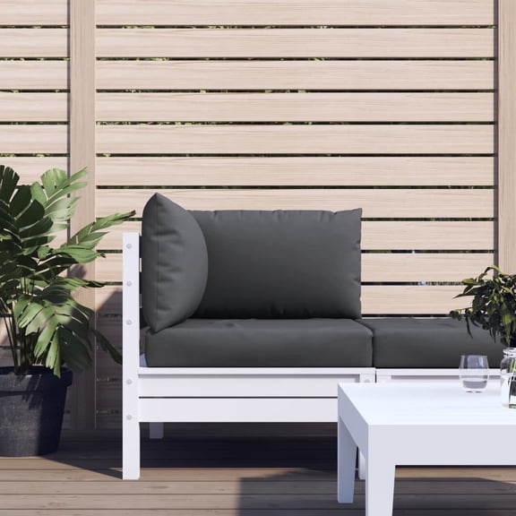 vidaXL 23.6 in x 23.6 in Black Cushion Set Outdoor Seating Cushions, Water-Resistant, 3 Count