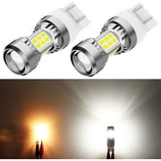 Phinlion 3200 Lumens T20 7440 7443 LED Bulb White 6000K, Super Bright 7441 7444 992 W21W LED Bulbs with Projector