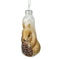 thumbnail image 3 of Northlight 3.75" Brown and White Glass Squirrel with Nut Christmas Ornament, 3 of 5