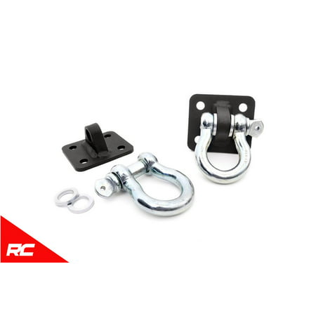 Rough Country D Rings Mounting Kit compatible w/ 1984-2006 Jeep Wrangler TJ YJ Cherokee XJ D-Ring Kit RC Bumpers (Best Jeep Tj Bumpers)