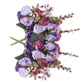 thumbnail image 4 of Ramo de rosas artificiales tela de simulación decoración floral boda en casa flor falsa, púrpura 2 Piezas kenally HA000013-02B, 4 of 6