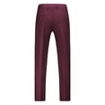 thumbnail image 4 of YDDIAN Mens Classic Suit Pants Straight Fit Modern Formal Dress Pants Separate Trousers Wine 31, 4 of 5