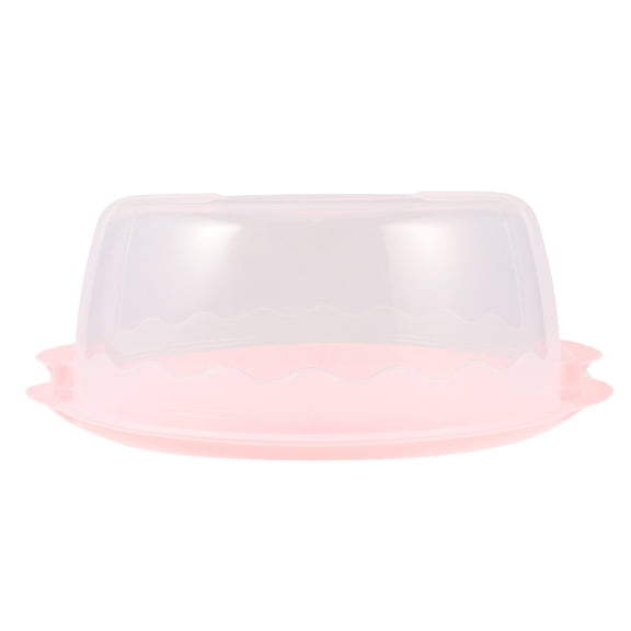 Raindrops Reusable Pink PP Cake Storage with Sealed Lid for Parties