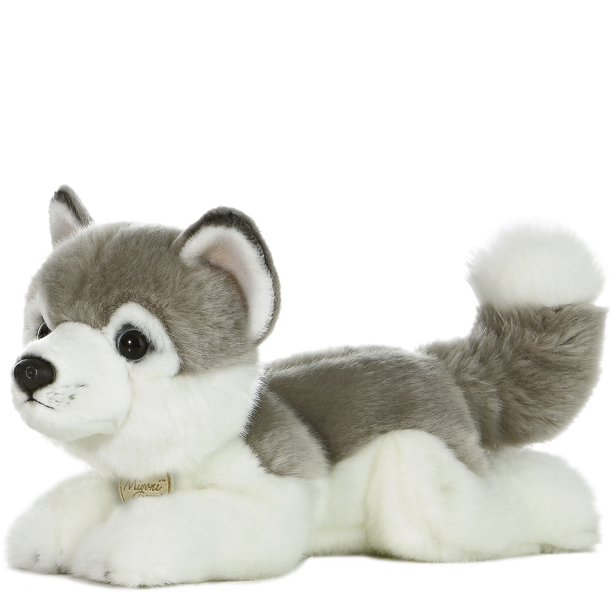 TheMogan 11" Cute Husky Puppy Dog Soft Plush Stuffed Animal Toy Grey