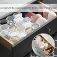 thumbnail image 4 of Simplify 34-Compartment Honeycomb Design Drawer Organizer, White, 13.6" x 14.3", 4 of 8