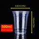 thumbnail image 3 of Recipiente de agua desechable de 500ml, taza transparente, vajilla para té, zumo de frutas, té, 3 of 8