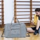 thumbnail image 1 of Bolsa de viaje plegable para mujeres y niñas | Bolsa deportiva ligera de mano | Capacidad de 25 l | Nailon resistente al agua | Bolsa de gimnasio para fin de semana | Negro, azul marino, gris y vino, 1 of 5