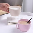 thumbnail image 5 of 1*Cup, Common Attributes Plus Color Cup (Beige Blue Green) Beige, Fdelink Wheat Biodegradable Plastic Cup Mug for Water Coffee Milk Juice Tea Drinking Cup Wheat Plastic Tea Cup for Milk, 5 of 7