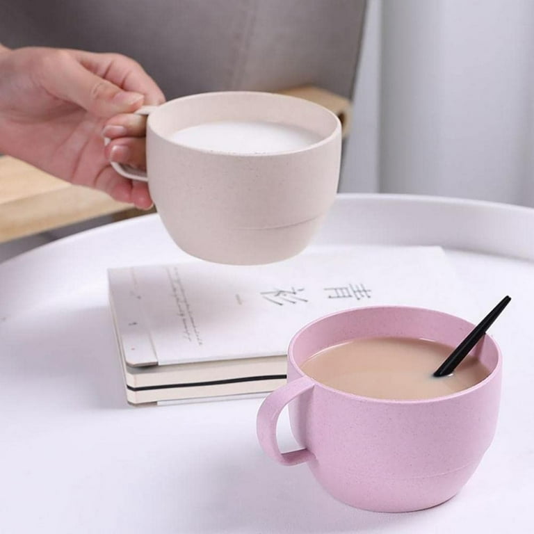 ZOURIH Wheat Straw Coffee Mugs, Alternative to Plastic Coffee Cups,  Unbreakable Camping Coffee Mugs, 7 oz Cups for Tea, Coffee, Milk,  Dishwasher,Blue - Walmart.com