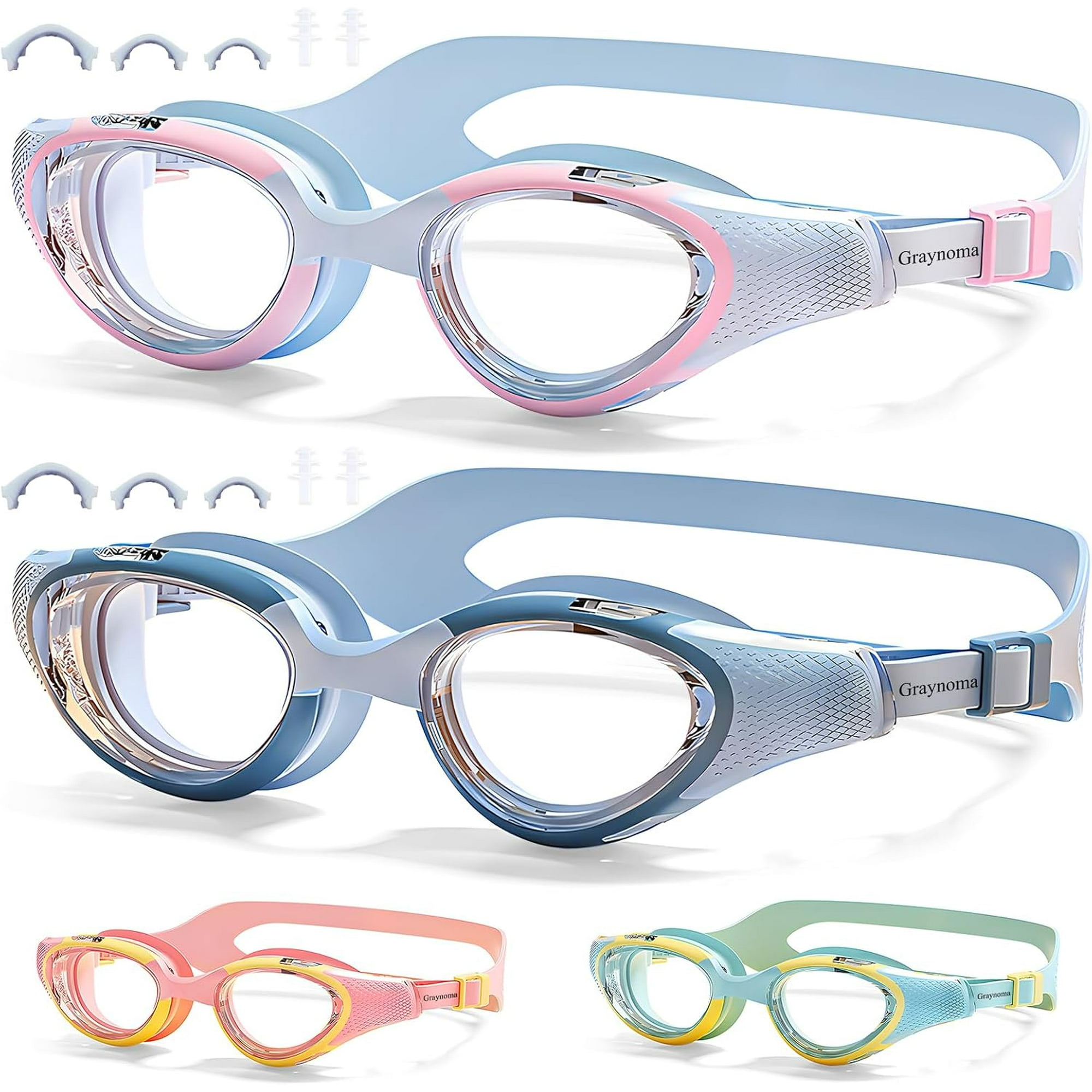 Lot De 2 Lunettes De Natation Pour Enfants - Anti-buée, Anti-UV, Grand