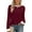 Brown Red, variant on Women Blouses Color Block Long Sleeve Shirts Pleated Fall Tops Fashion Dressy Blouses