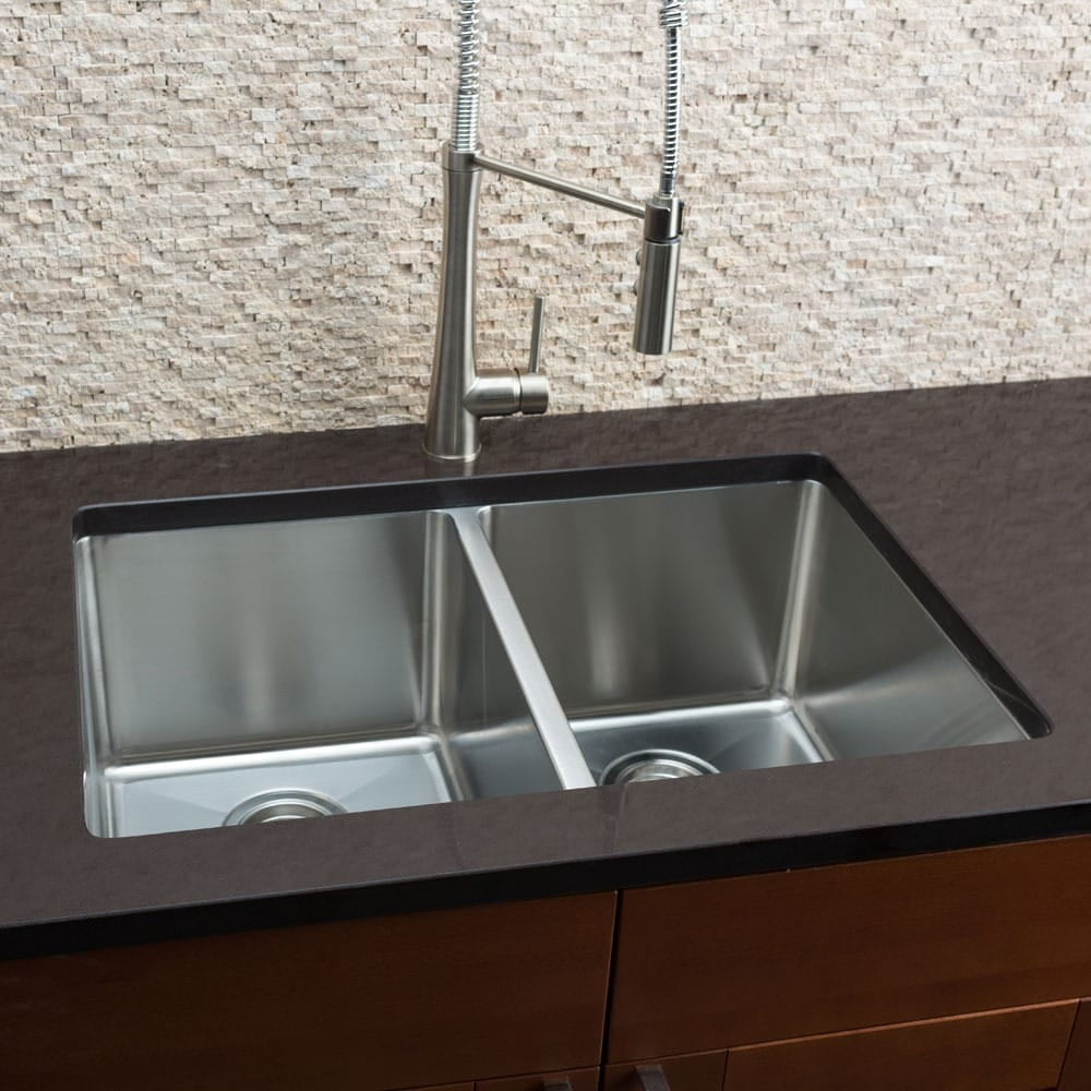 Hahn Chef Series 29 L X 20 W Double Bowl Undermount Kitchen Sink