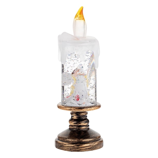 Velas sin llama de Papá Noel Velas blancas sin llama de Navidad con pilas de Papá Noel Velas de pilar LED con temática navideña Decoraciones navideñas Navidad (100 ml) Decoraciones de cumpleaños