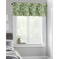 thumbnail image 4 of Curtain Valance for Windows Watercolor Floral Green Leaves Seamless Kitchen Valances Rod Pocket Short Curtains,Country Botanical Window Treatment Panel for Living Room Bathroom Bedroom 42x18in, 4 of 8
