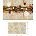 thumbnail image 6 of Christmas Placemats Set of 4 Snowflake Snow Christmas Placemats for Dining Table Gold Table Mat Winter Holiday Home Party Kitchen Table Decorations, 6 of 6