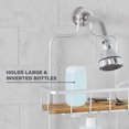 Better Homes & Gardens Rust Proof Aluminum Shower Caddy with Bamboo