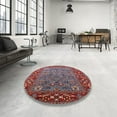 thumbnail image 4 of Ahgly Company Machine Washable Indoor Square Industrial Modern Gunmetal Gray Area Rugs, 3' Square, 4 of 7