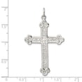 thumbnail image 2 of Sterling Silver Budded Cross Pendant - 3.9 Grams - Measures 53x32mm Wide, 2 of 2