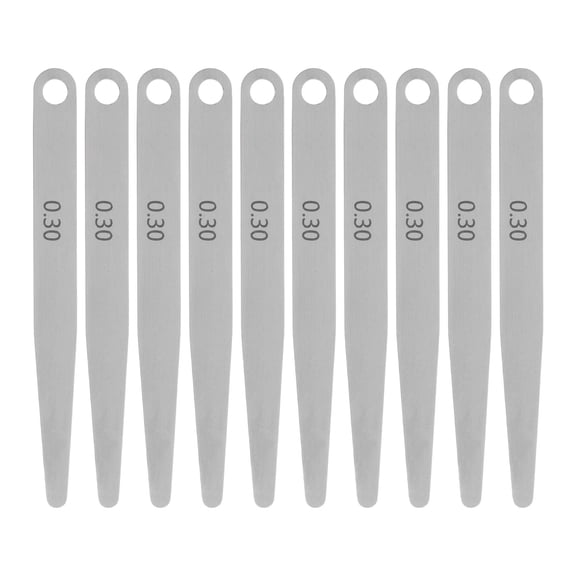 Uxcell 10 Pack Feeler Gauge 0.3mm Thickness Gauge 65MN Steel Metric Gap Measuring Tool