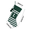 thumbnail image 3 of 20 Inch 26 Letter Initial Pattern Embroidered Christmas Stocking Striped knitted Christmas Decorations Stocking White Green Letter Stockings for Family Holiday and Xmas Tree Fireplace Decor, 3 of 6
